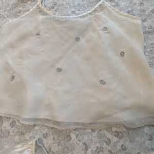 Elegant White Satin Sleepwear Set